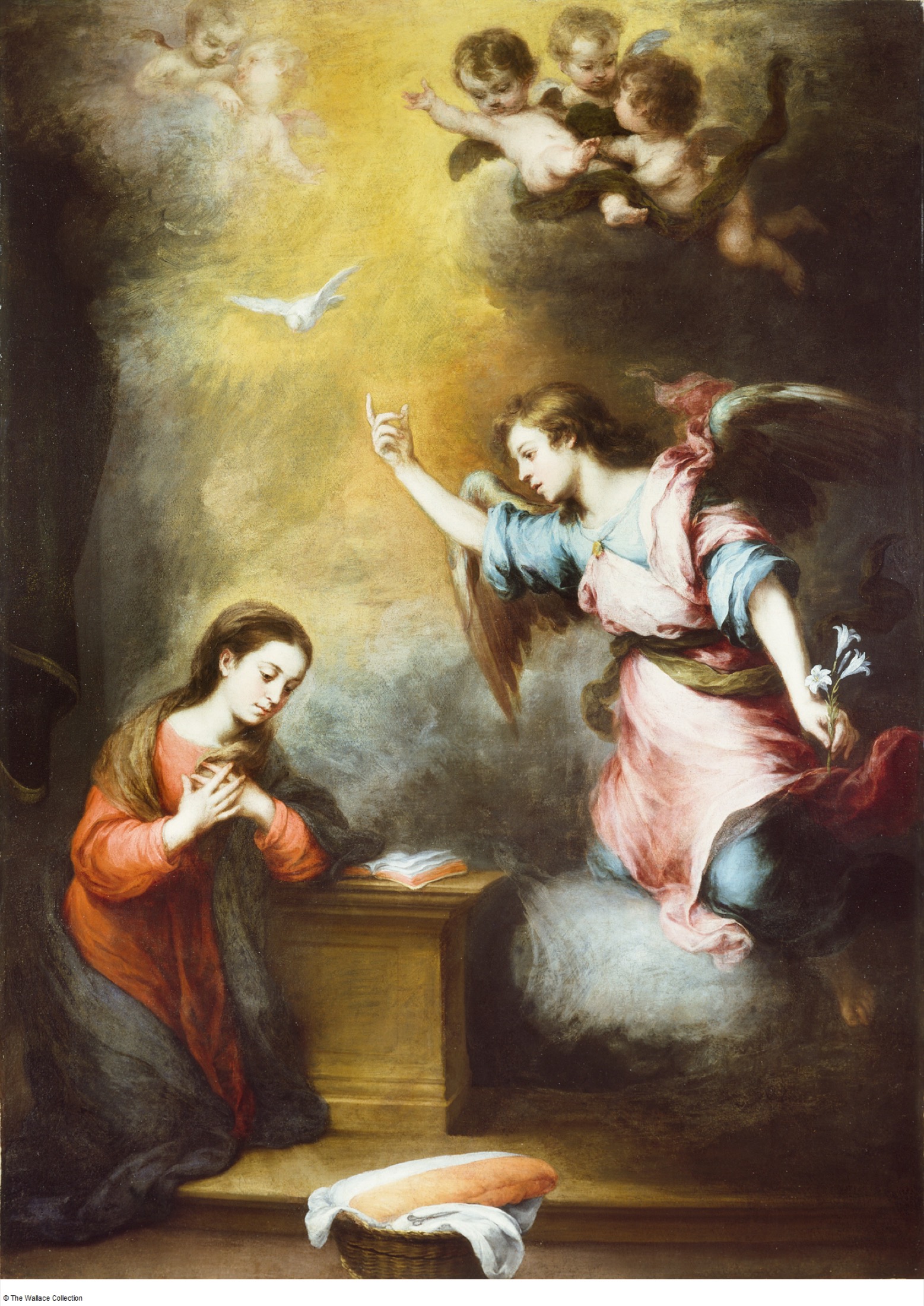 The Annunciation, with the angel Gabriel appearing to the Virgin Mary